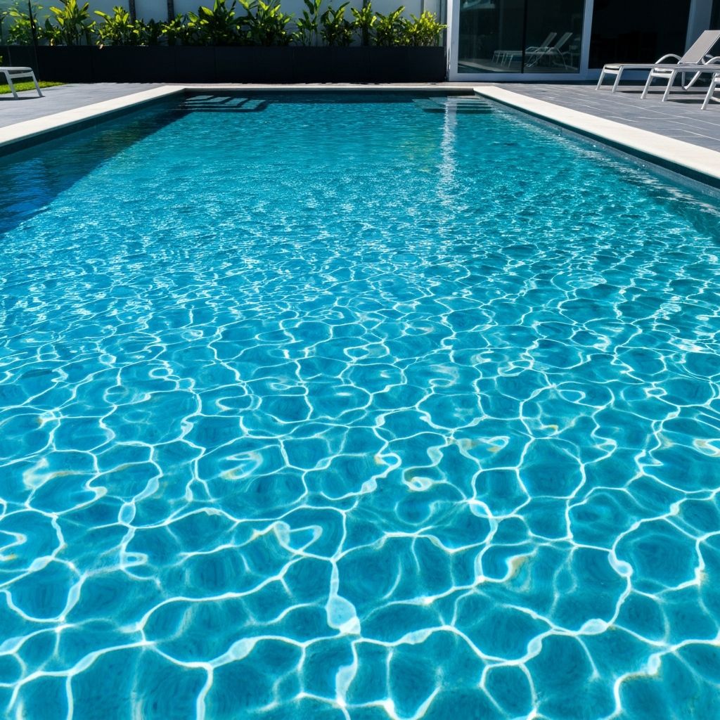 Crystal clear swimming pool